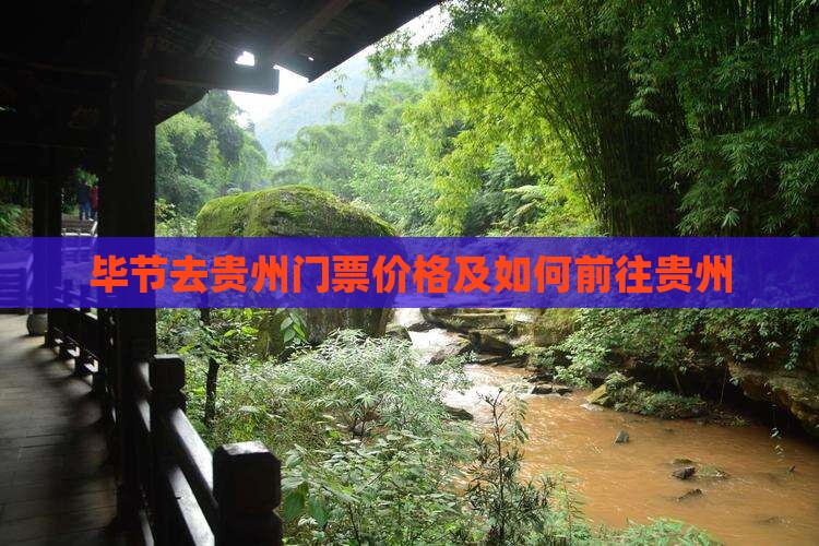 毕节去贵州门票价格及如何前往贵州
