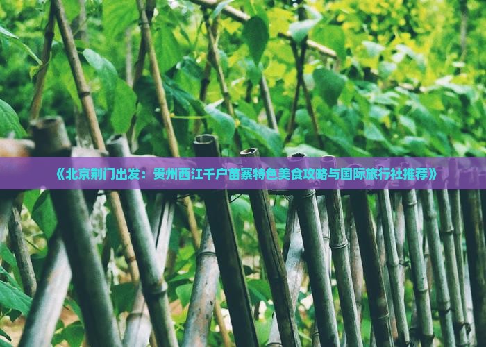 《北京荆门出发：贵州西江千户苗寨特色美食攻略与国际旅行社推荐》
