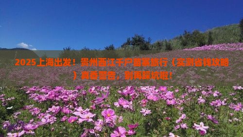 上海去贵州西江千户苗寨旅行社