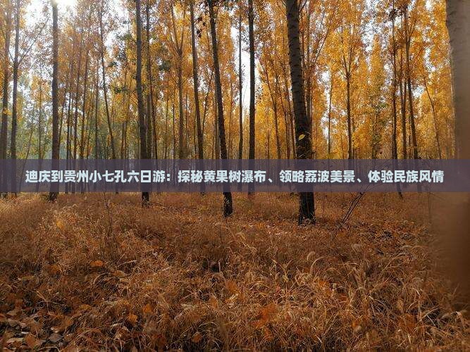 迪庆到贵州小七孔六日游：探秘黄果树瀑布、领略荔波美景、体验民族风情