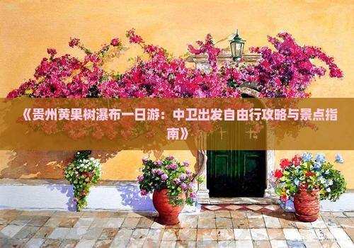 《贵州黄果树瀑布一日游：中卫出发自由行攻略与景点指南》