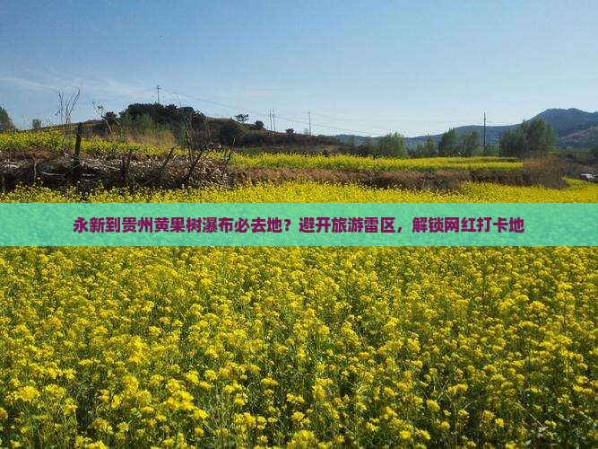 永新到贵州黄果树瀑布必去地
