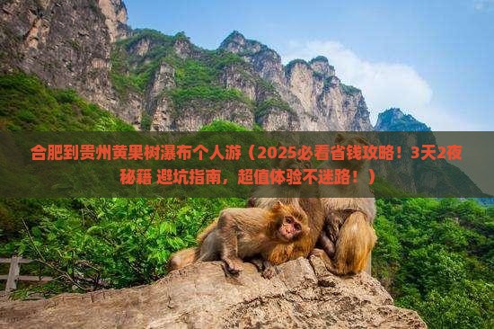 合肥到贵州黄果树瀑布个人游