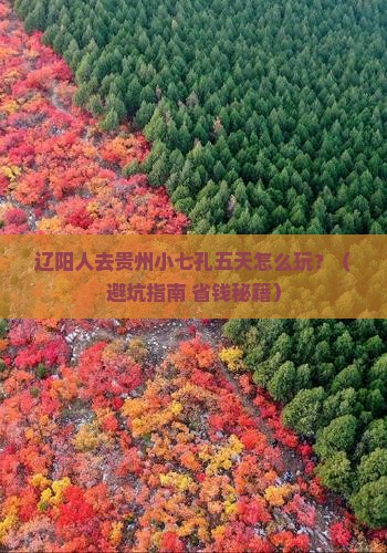 辽阳到贵州小七孔五日游
