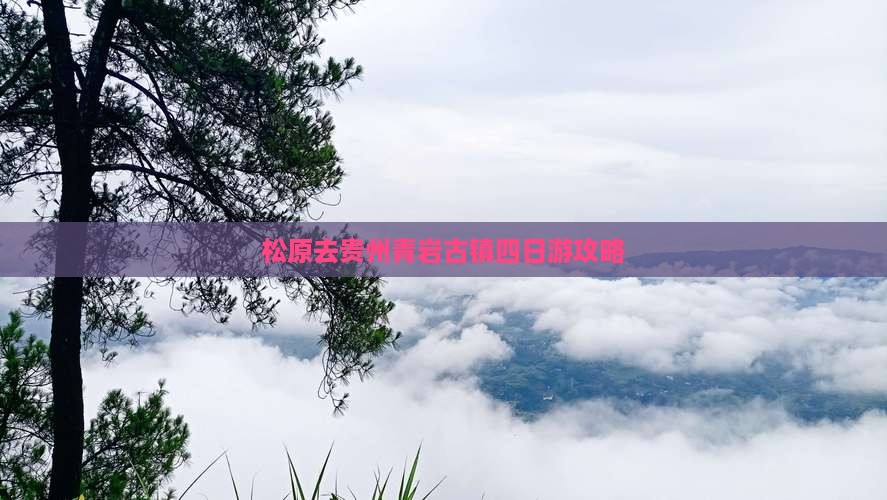 松原去贵州青岩古镇四日游