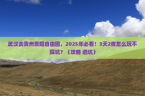 武汉去贵州贵阳自由团