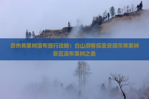贵州黄果树瀑布旅行攻略：白山游客探索安顺市黄果树景区瀑布果树之美