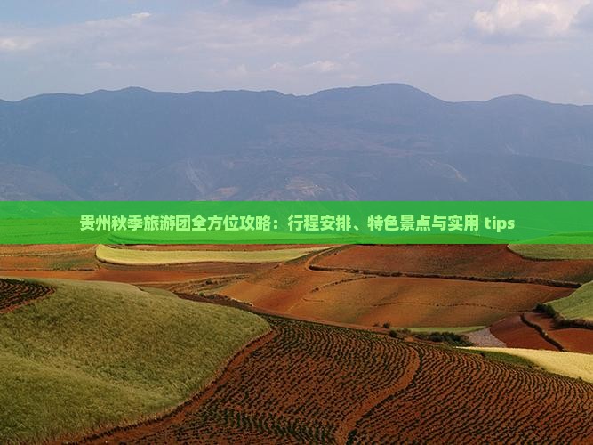 贵州秋季旅游团全方位攻略：行程安排、特色景点与实用 tips