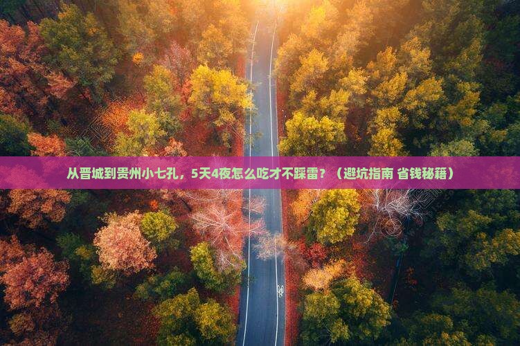 晋城到贵州小七孔旅游小吃