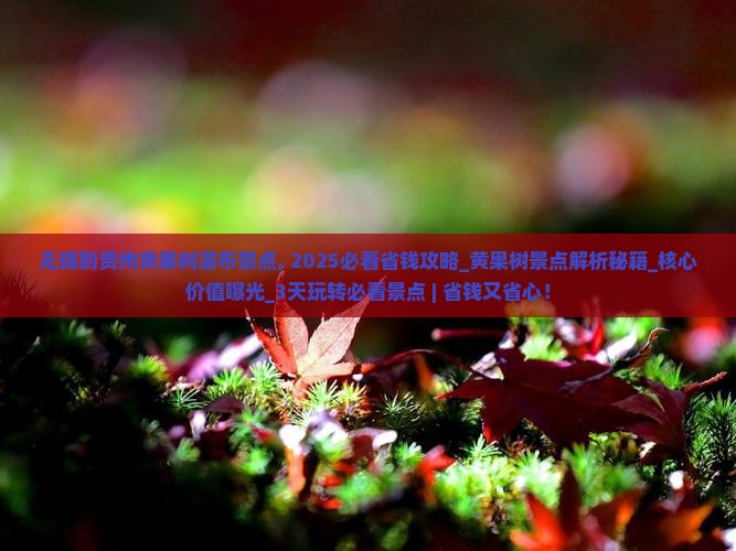 无锡到贵州黄果树瀑布景点
