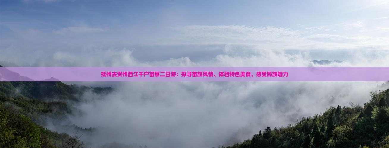 抚州去贵州西江千户苗寨二日游：探寻苗族风情、体验特色美食、感受民族魅力