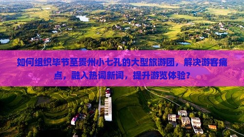 如何组织毕节至贵州小七孔的大型旅游团，解决游客痛点，融入热词新词，提升游览体验？