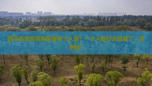 四平去贵州黄果树瀑布个人游？一个人旅行太孤单了，求拼伴！