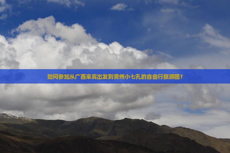 如何参加从广西来宾出发到贵州小七孔的自由行旅游团？