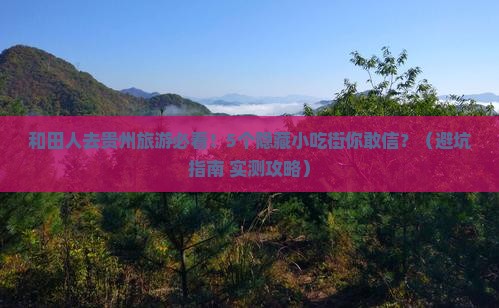 和田去贵州旅游小吃