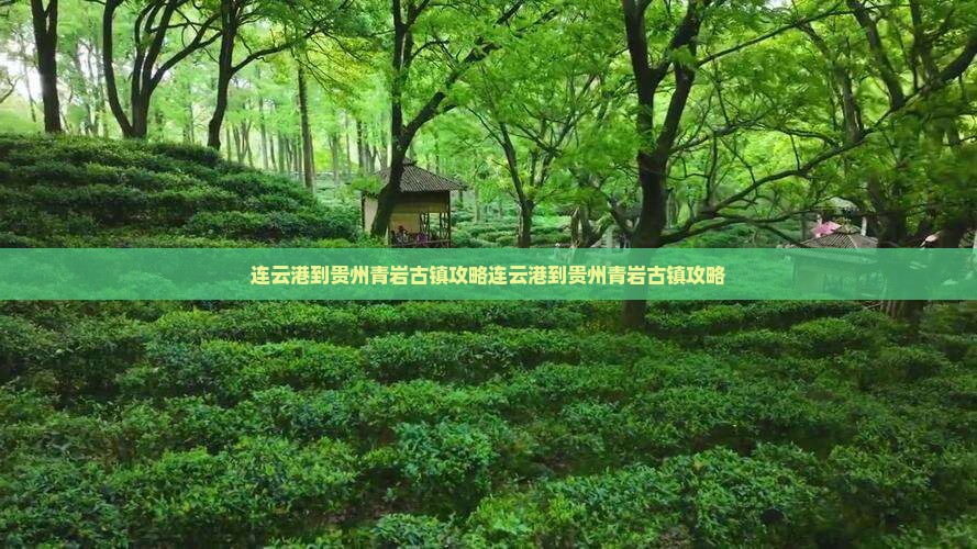 连云港到贵州青岩古镇攻略