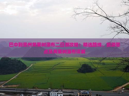巴中到贵州黄果树瀑布二日游
