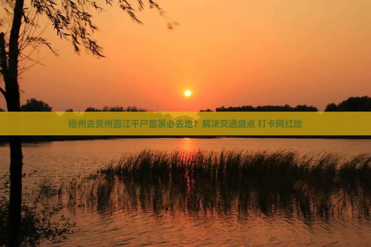 梧州去贵州西江千户苗寨必去地？解决交通痛点+打卡网红地