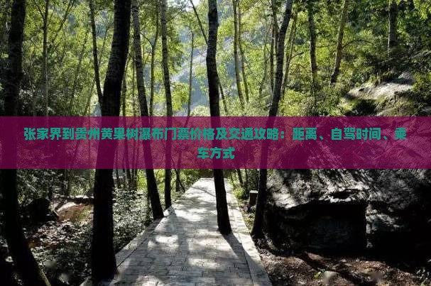 张家界到贵州黄果树瀑布门票价格及交通攻略：距离、自驾时间、乘车方式