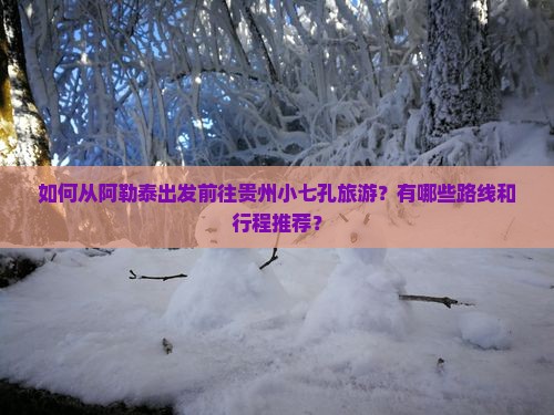 如何从阿勒泰出发前往贵州小七孔旅游？有哪些路线和行程推荐？