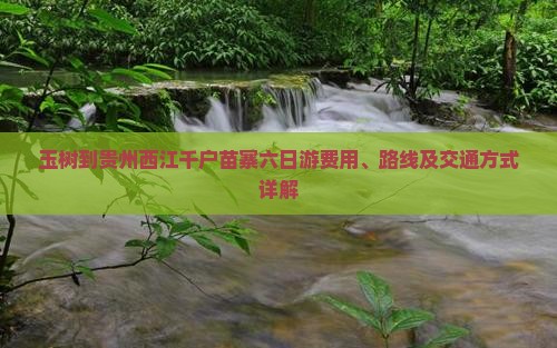 玉树到贵州西江千户苗寨六日游费用、路线及交通方式详解