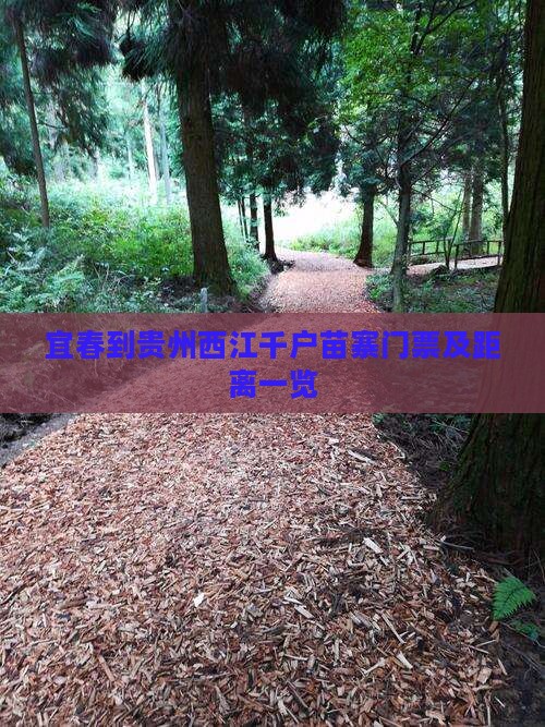 宜春到贵州西江千户苗寨门票及距离一览