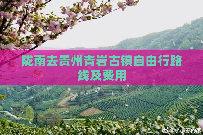 陇南去贵州青岩古镇自由行路线及费用