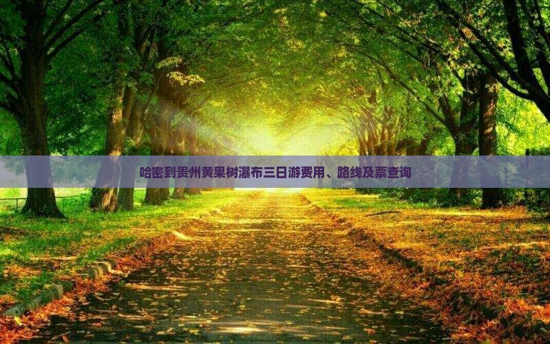 哈密到贵州黄果树瀑布三日游费用、路线及票查询