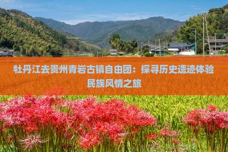 牡丹江去贵州青岩古镇自由团：探寻历史遗迹体验民族风情之旅