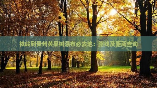 铁岭到贵州黄果树瀑布必去地：路线及距离查询