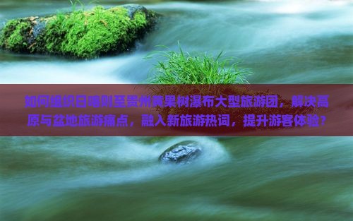如何组织日喀则至贵州黄果树瀑布大型旅游团，解决高原与盆地旅游痛点，融入新旅游热词，提升游客体验？