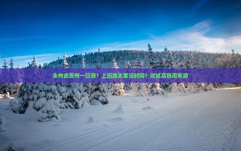 永州去贵州一日游？上班族太累没时间？试试高铁周末游