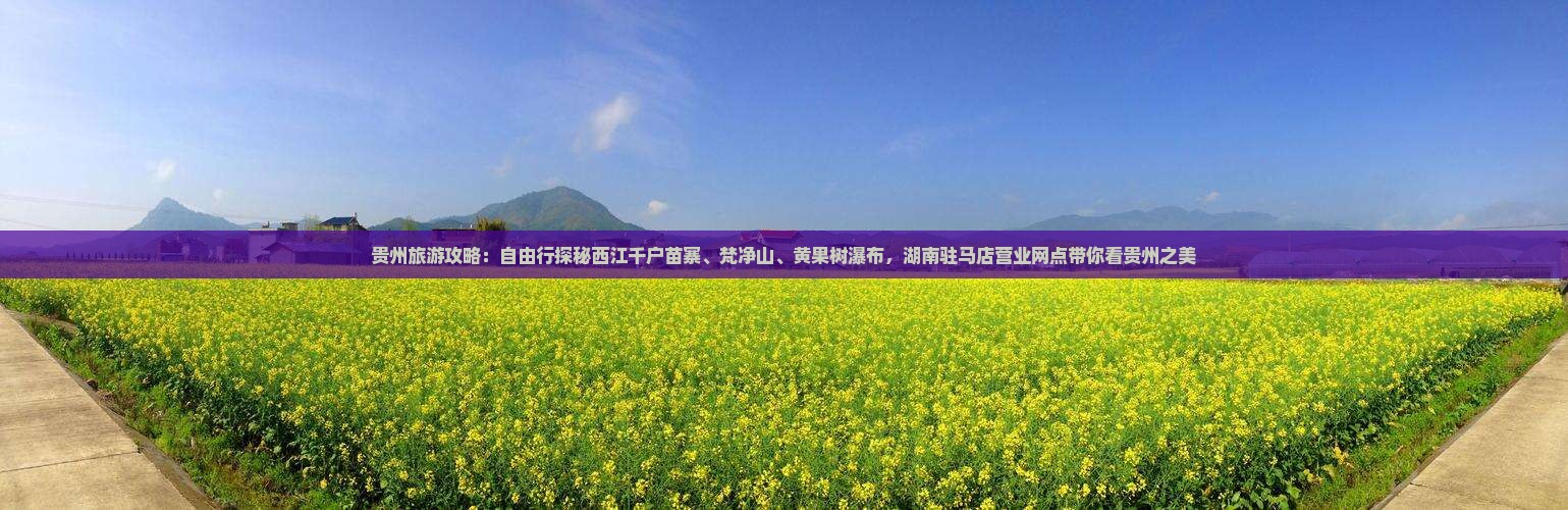 贵州旅游攻略：自由行探秘西江千户苗寨、梵净山、黄果树瀑布，湖南驻马店营业网点带你看贵州之美