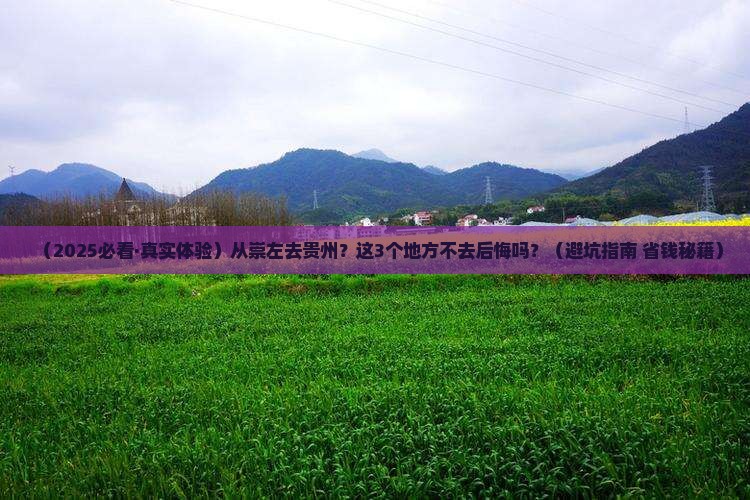 崇左到贵州必去地