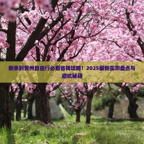 新余到贵州自由行