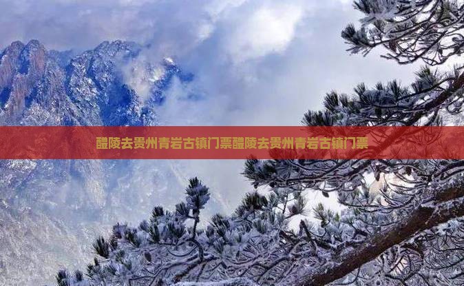 醴陵去贵州青岩古镇门票