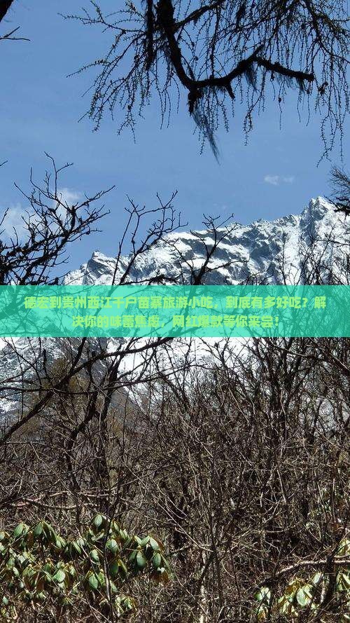 德宏到贵州西江千户苗寨旅游小吃