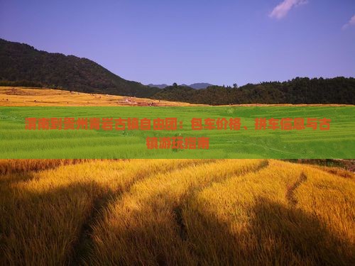 渭南到贵州青岩古镇自由团：包车价格、拼车信息与古镇游玩指南