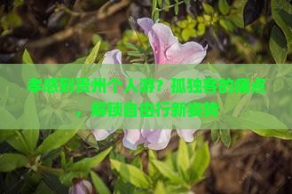 孝感到贵州个人游？孤独客的痛点，解锁自由行新姿势
