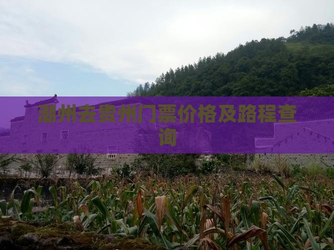 潮州去贵州门票价格及路程查询