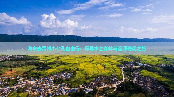 海东去贵州小七孔自由行：探寻水上森林与溶洞奇观之旅