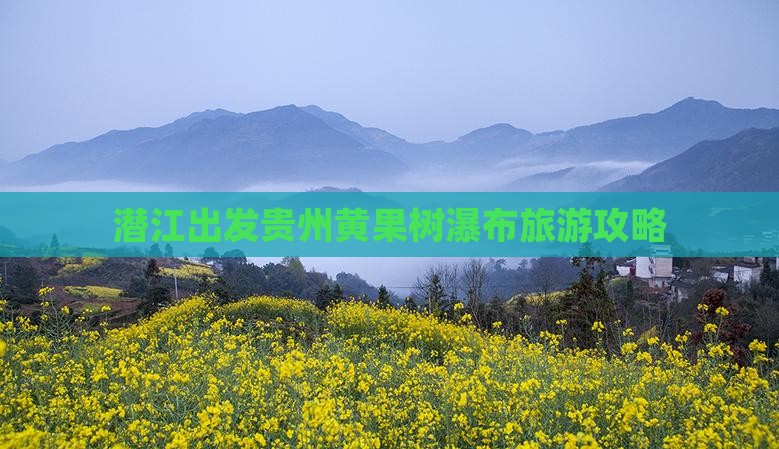 潜江去贵州黄果树瀑布自由团