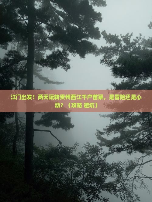 江门到贵州西江千户苗寨二日游