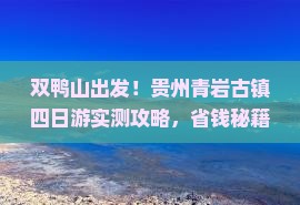 双鸭山到贵州青岩古镇四日游