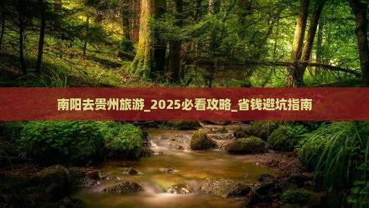 南阳去贵州旅游