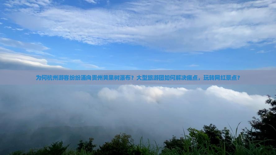 为何杭州游客纷纷涌向贵州黄果树瀑布？大型旅游团如何解决痛点，玩转网红景点？