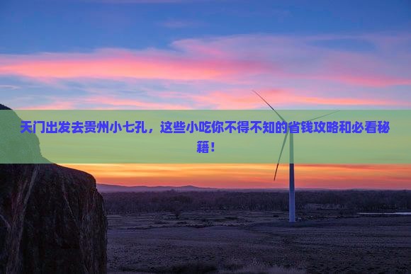 天门到贵州小七孔旅游小吃