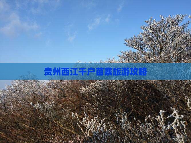 吉林去贵州西江千户苗寨攻略