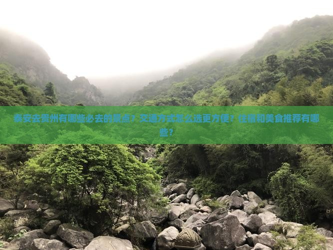 泰安去贵州景点