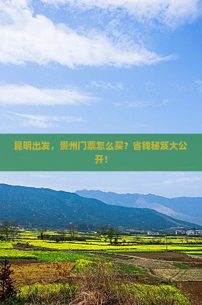 昆明去贵州门票